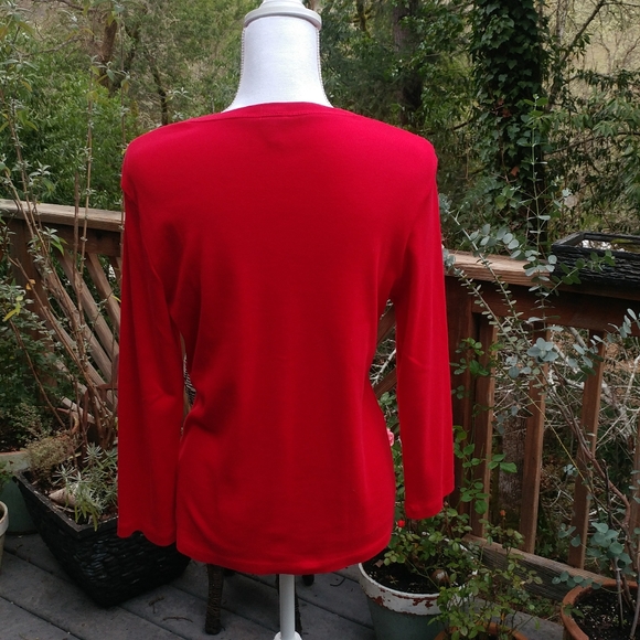 💕Rafaella red roses cardigan sweater - Picture 4 of 5